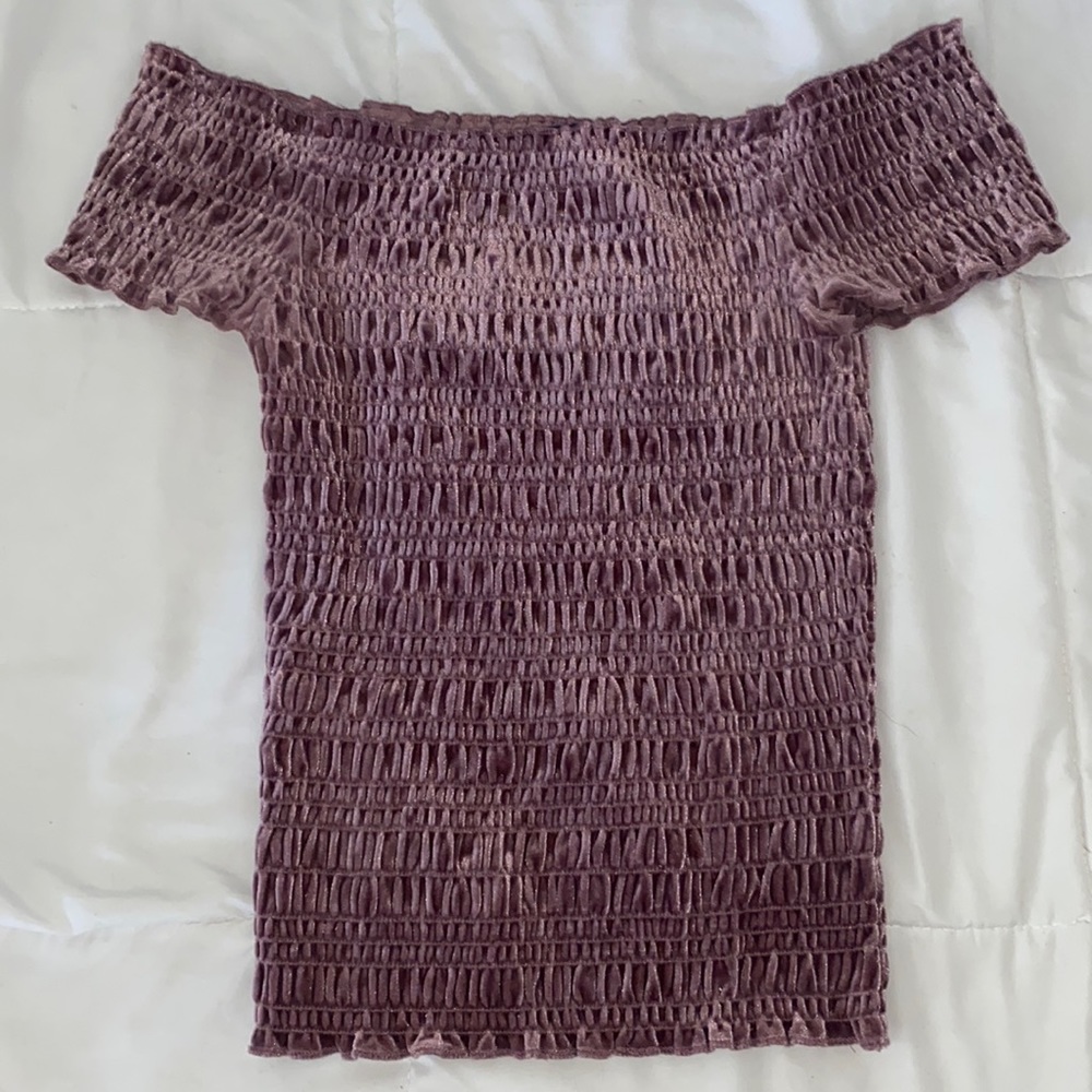 Women’s Small Velvet Aeropostale Off-the-Shoulder Top
